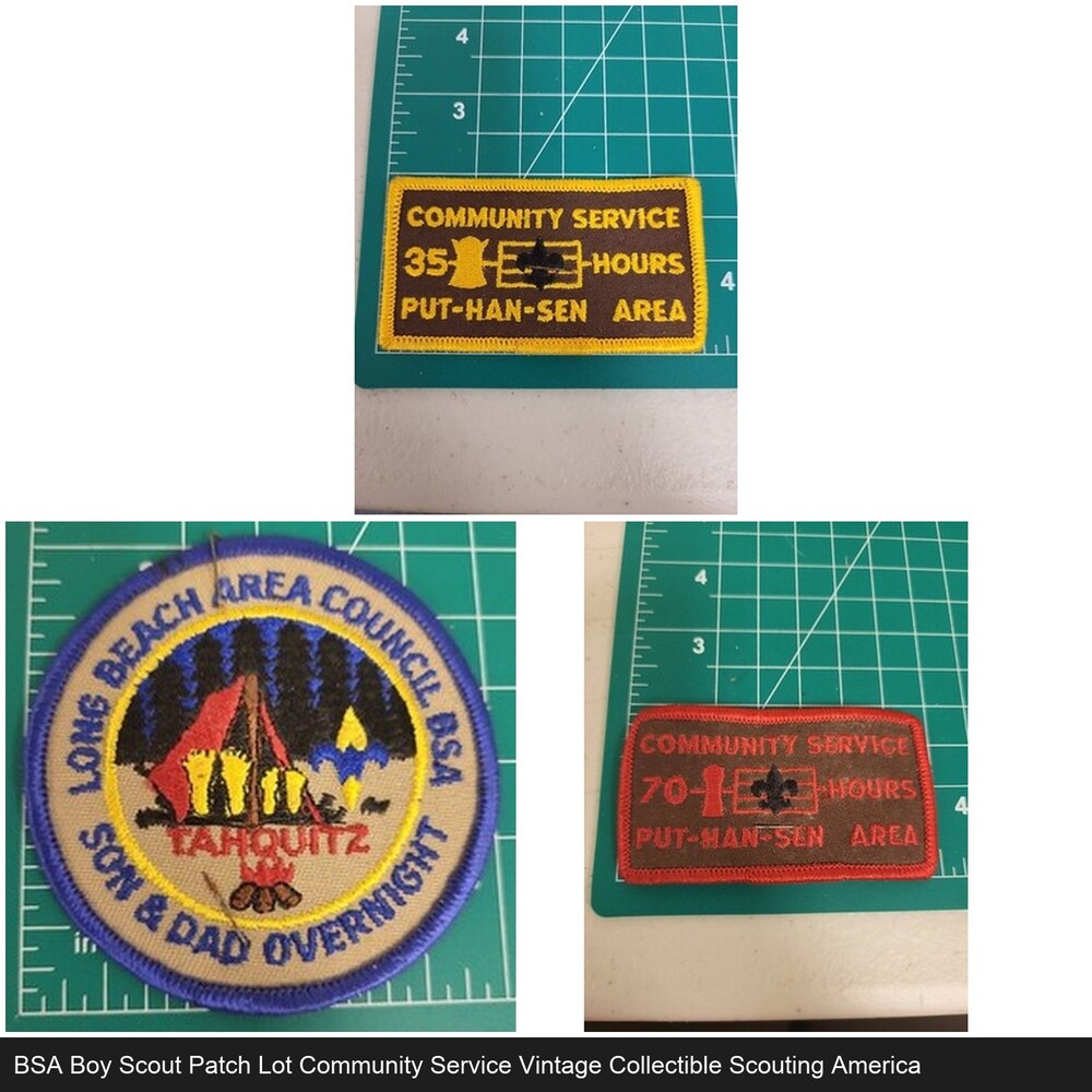 BSA Boy Scout Patch Lot Community Service Vintage Collectible Scouting America